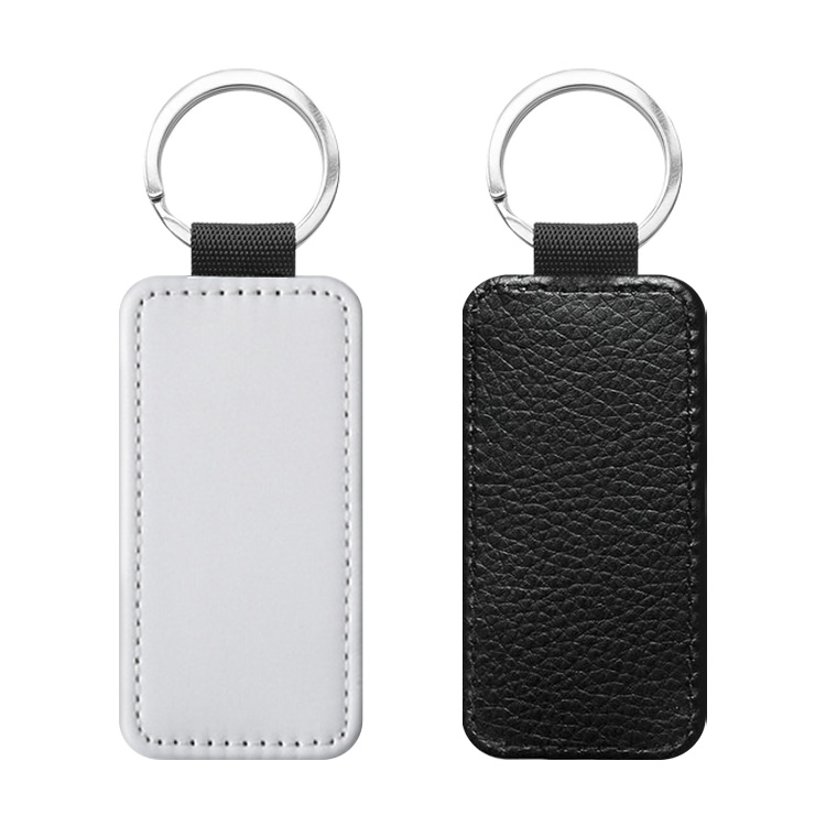 Special Price!!! Popular DIY Sublimation PU Leather Blank Leather Keychain,Single-sided Printable Key Ring Key Tag