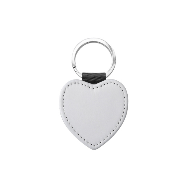 Popular DIY Sublimation PU Leather Blank Leather Keychain,Single-sided Printable Key Ring Key Tag