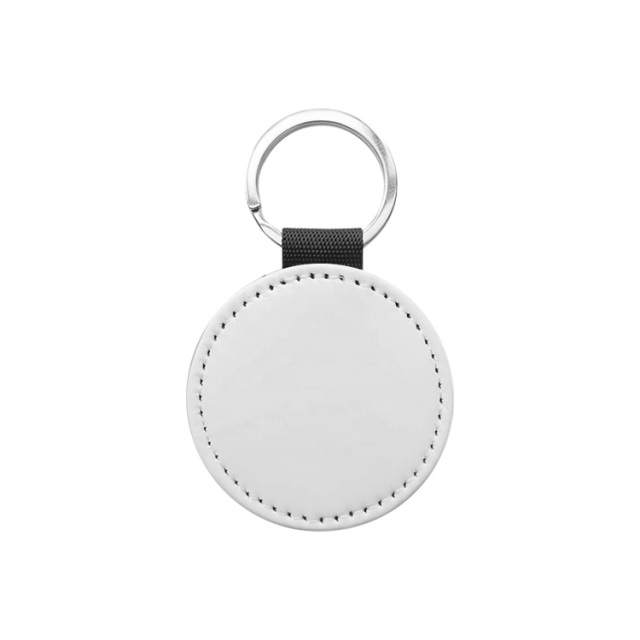 Popular DIY Sublimation PU Leather Blank Leather Keychain,Single-sided Printable Key Ring Key Tag