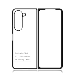 New Arrival Sublimation Blank 2D TPU Phone Case for Samsung  Z Fold 5 DIY Shell With Aluminum Insert