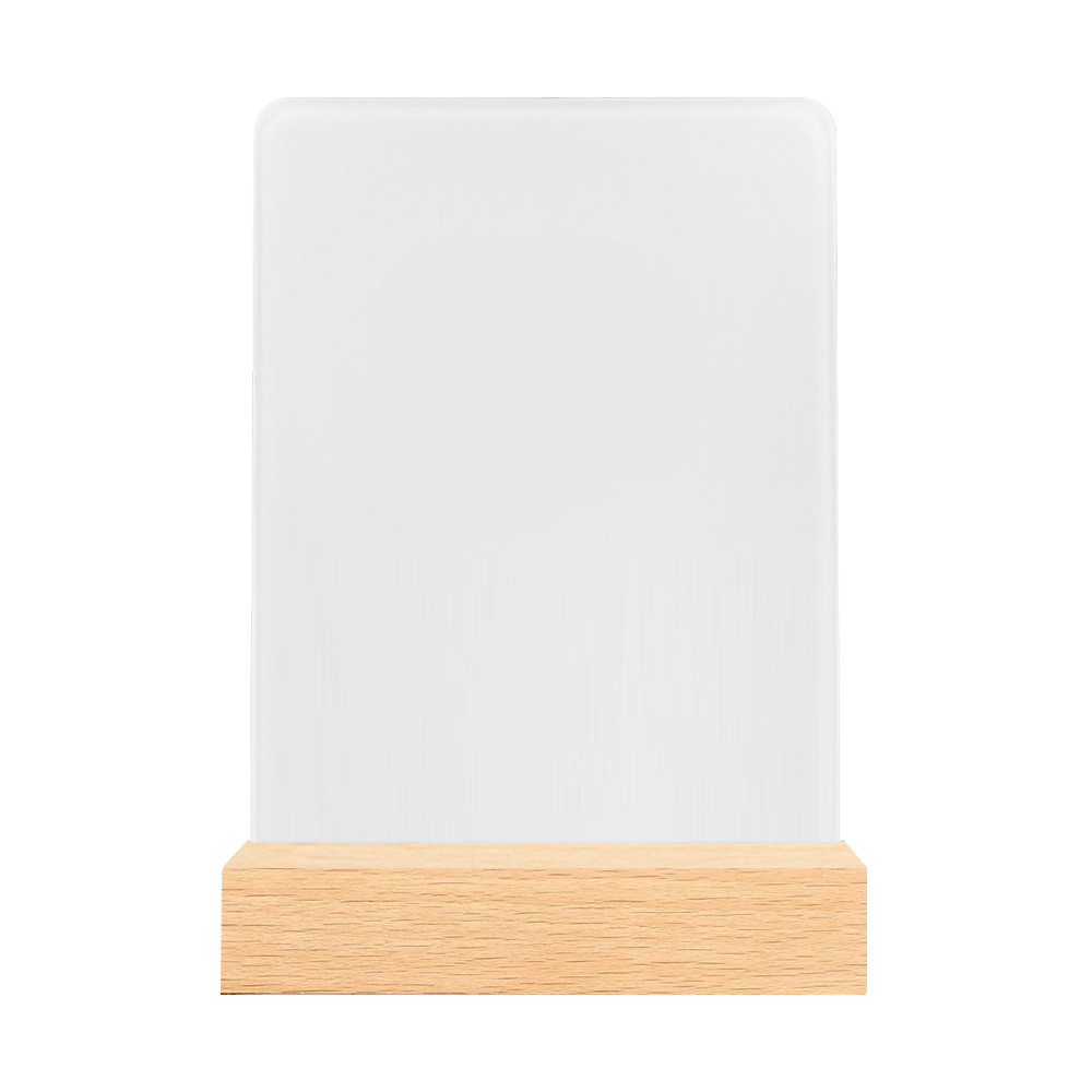 New Arrival Sublimation Acrylic LED Night Light Home Custom Decoration Blank Pendant Sublimation Photo Frames with Wooden base