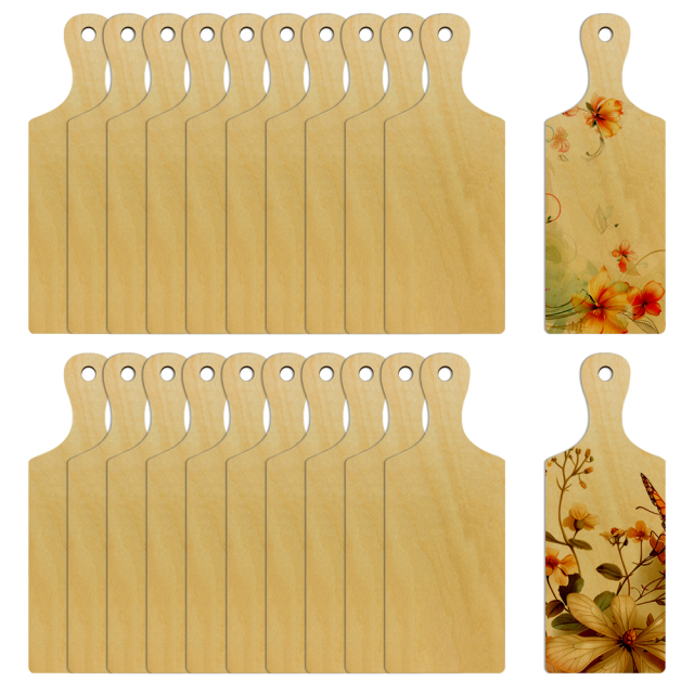 New Arrival Sublimation Wood Color Cutting Board Blanks with Handle Wood Chopping Board for Sublimation DIY Craft