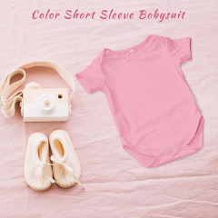Sublimation Blank Polyester Color Baby Bodysuit Short Sleeve Onesies