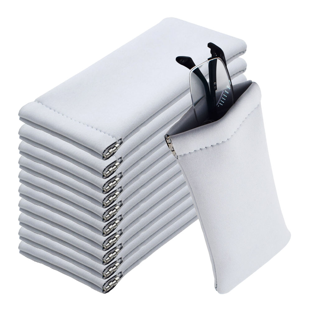 Sublimation Glasses Case Blanks Neoprene Glasses Bag Custom Glasses Case Protective Cover,Double Sided Printing for Heat Press