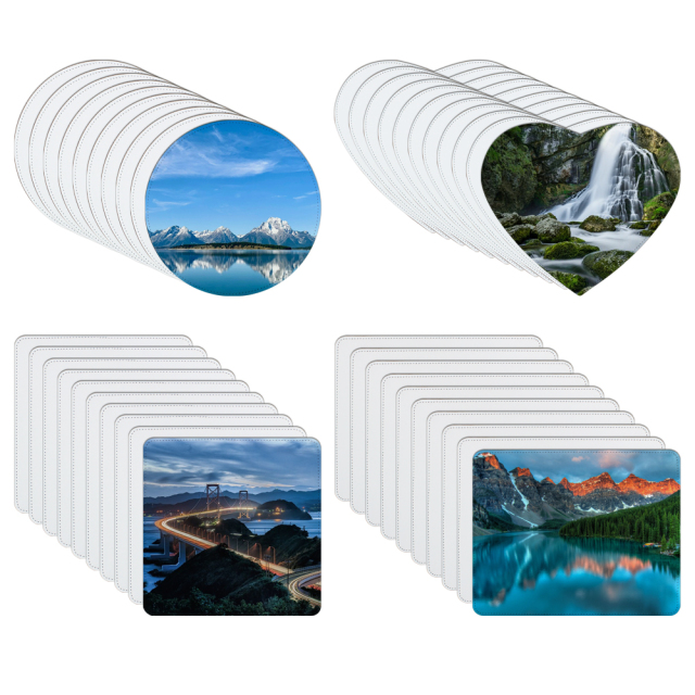 PU Mouse Pad Sublimation Blank Mouse Mat-Round