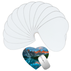 New Arrival Sublimation Blank PU Leather Mouse Pad With Different Shapes