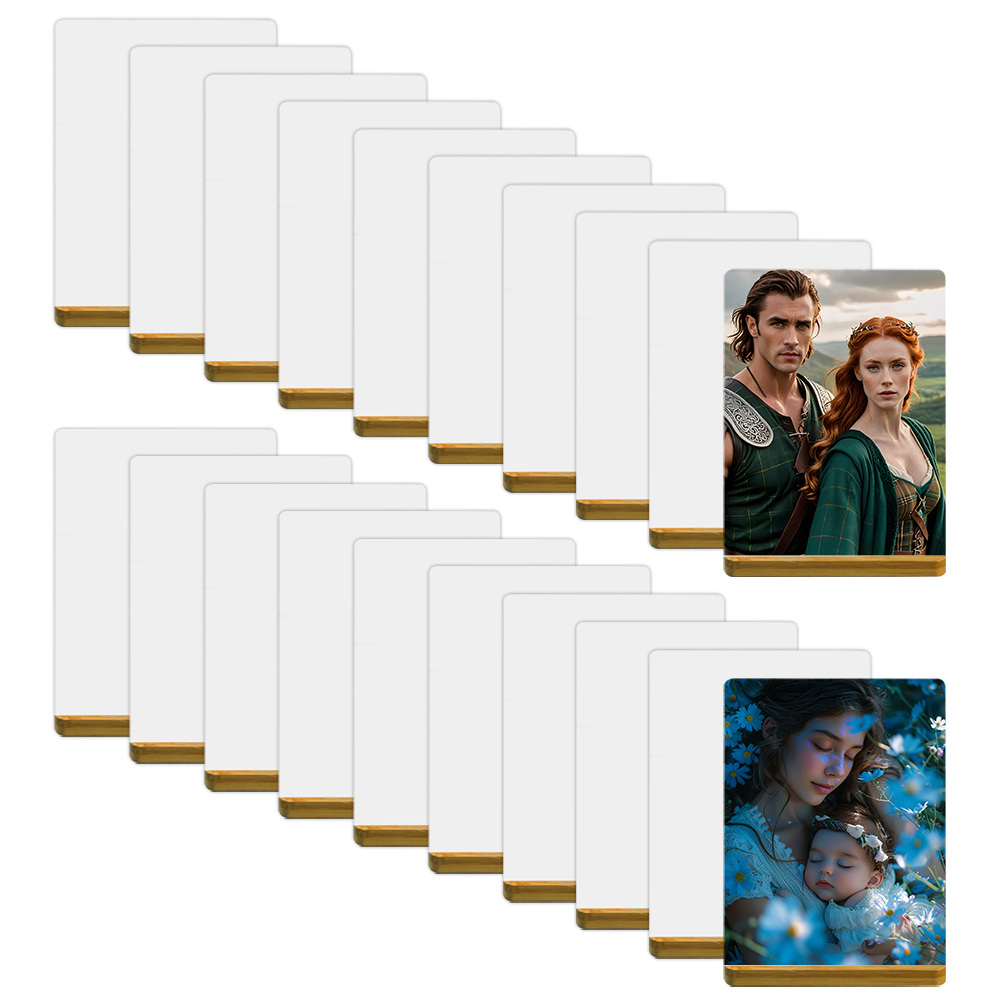 Sublimation Blank Aluminum Photo Frame 9 Sizes Bamboo Crafts