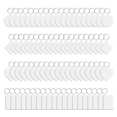 New Arrival Sublimation MDF Double Sided Print Keyring DIY Keychain