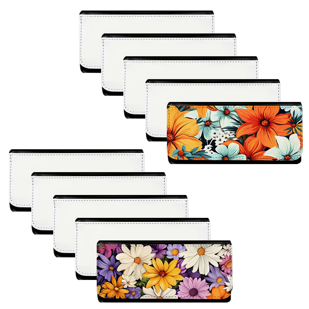 Sublimation Glasses Case Blanks PU Leather Glasses Bag Custom Glasses Case Protective Cover