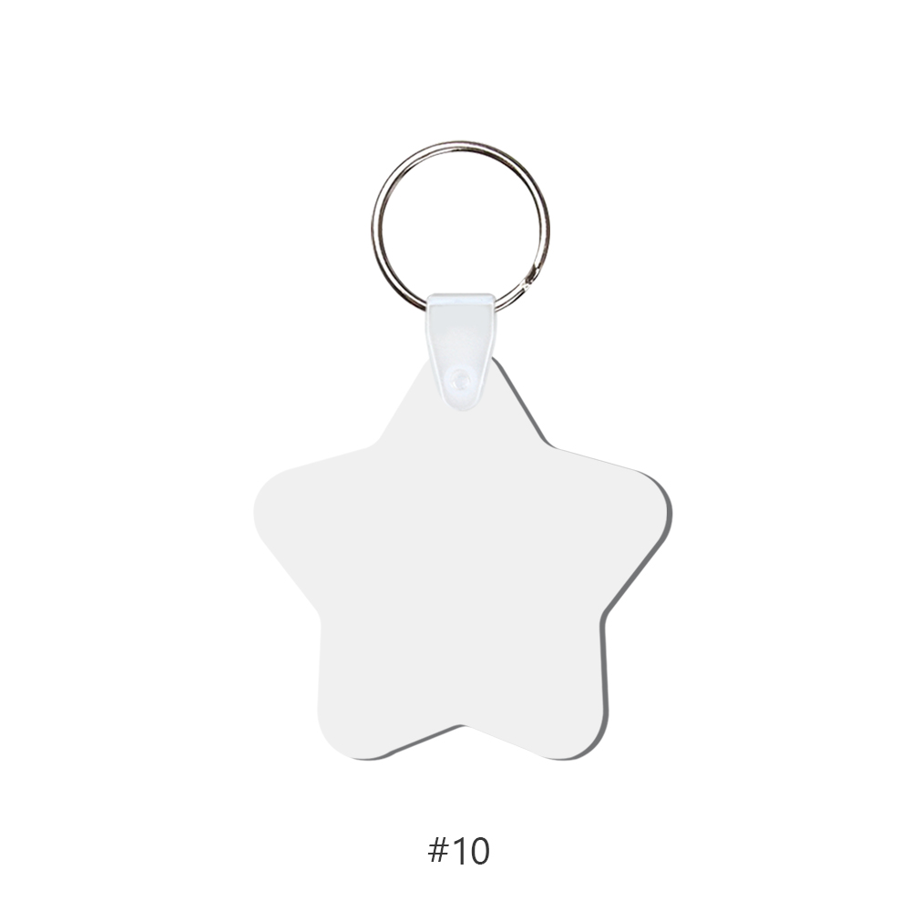 Sublimation MDF Double Sided Print Keyring DIY Keychain Heat Press Custom Keychain