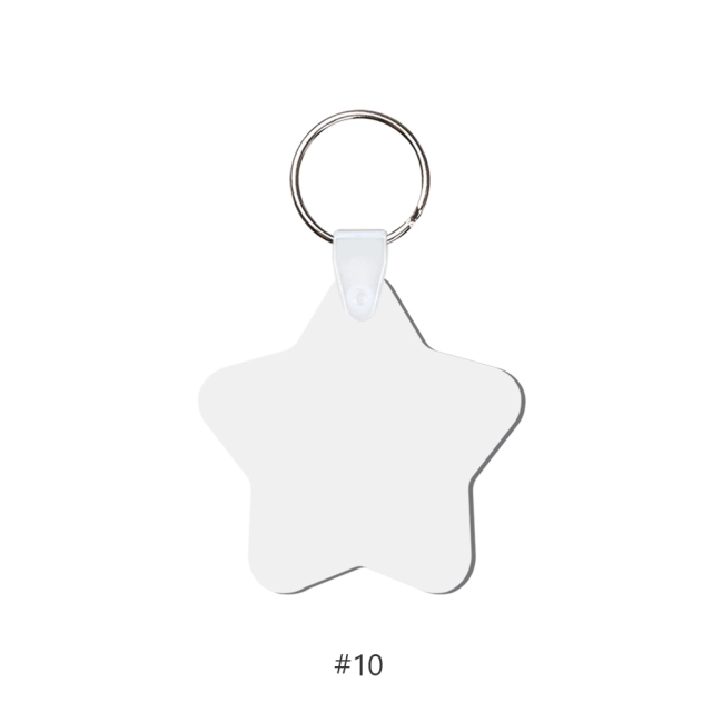 New Arrival Sublimation MDF Double Sided Print Keyring DIY Keychain