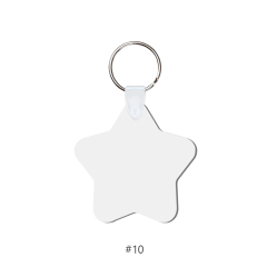 Sublimation MDF Double Sided Print Keyring DIY Keychain Heat Press Custom Keychain