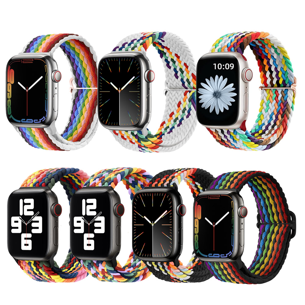 New Arrival Colorful Woven Strap Nylon Bradied Strap Replacement Watch Band Nylon iWatch Strap