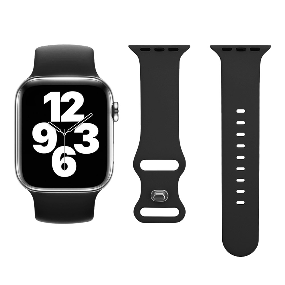 New Arrival Solid Color Silicone Eight-character Buckle Strap iWatch Strap Various Colors Available