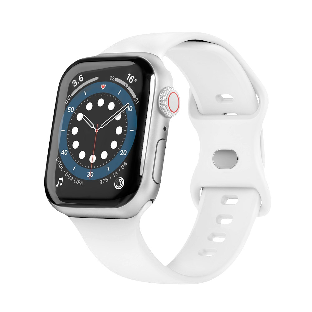 New Arrival Solid Color Silicone Eight-character Buckle Strap iWatch Strap Various Colors Available