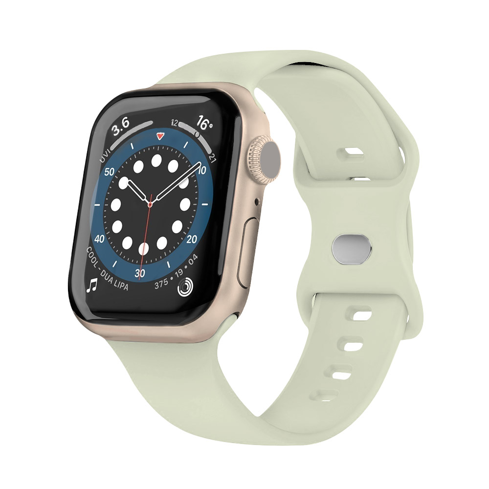 New Arrival Solid Color Silicone Eight-character Buckle Strap iWatch Strap Various Colors Available