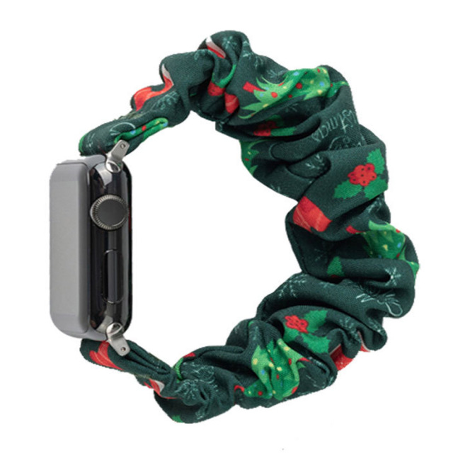 New Arrival Scrunchoe Strap iWatch Strap Various Colors Available Quick Release Scrunchie Strap Stretchy Cute Elastic Replacement Fabric Band