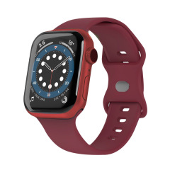 New Arrival Solid Color Silicone Eight-character Buckle Strap iWatch Strap Various Colors Available