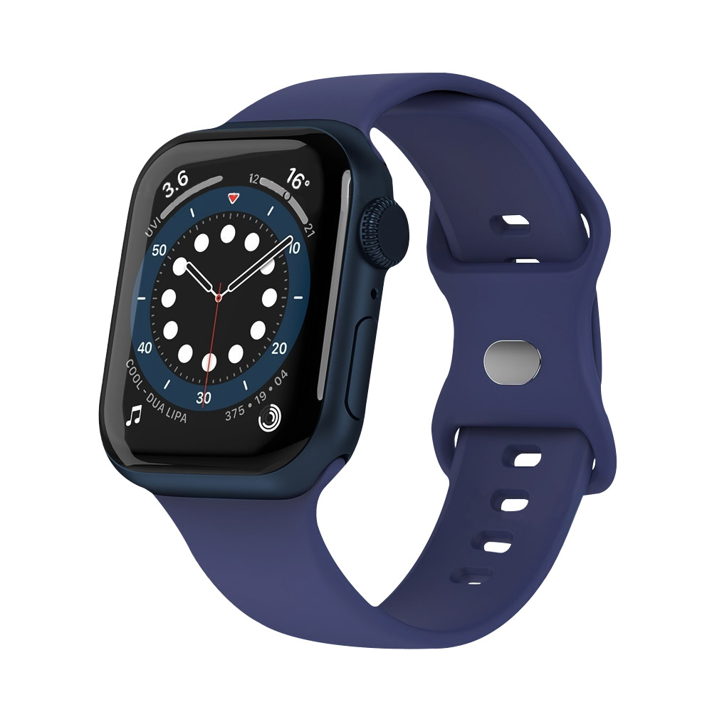 New Arrival Solid Color Silicone Eight-character Buckle Strap iWatch Strap Various Colors Available