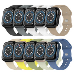 New Arrival Solid Color Silicone Eight-character Buckle Strap iWatch Strap Various Colors Available