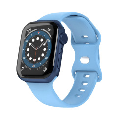 New Arrival Solid Color Silicone Eight-character Buckle Strap iWatch Strap Various Colors Available