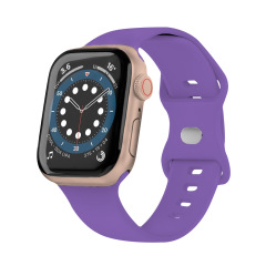 New Arrival Solid Color Silicone Eight-character Buckle Strap iWatch Strap Various Colors Available