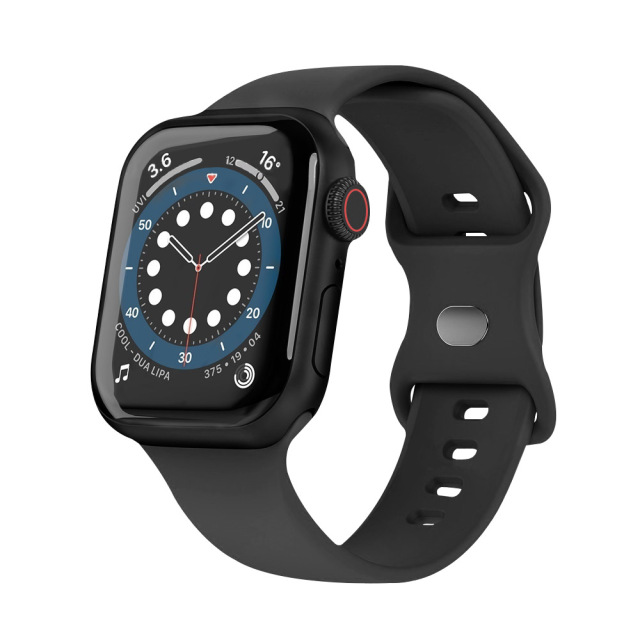 New Arrival Solid Color Silicone Eight-character Buckle Strap iWatch Strap Various Colors Available