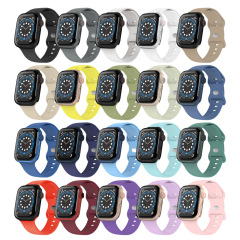 New Arrival Solid Color Silicone Eight-character Buckle Strap iWatch Strap Various Colors Available
