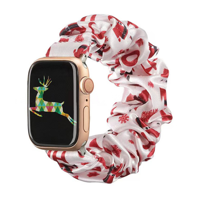 New Arrival Scrunchoe Strap iWatch Strap Various Colors Available Quick Release Scrunchie Strap Stretchy Cute Elastic Replacement Fabric Band