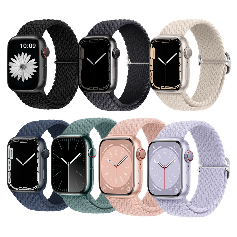 New Arrival Colorful Woven Strap Nylon Bradied Strap Replacement Watch Band Nylon iWatch Strap