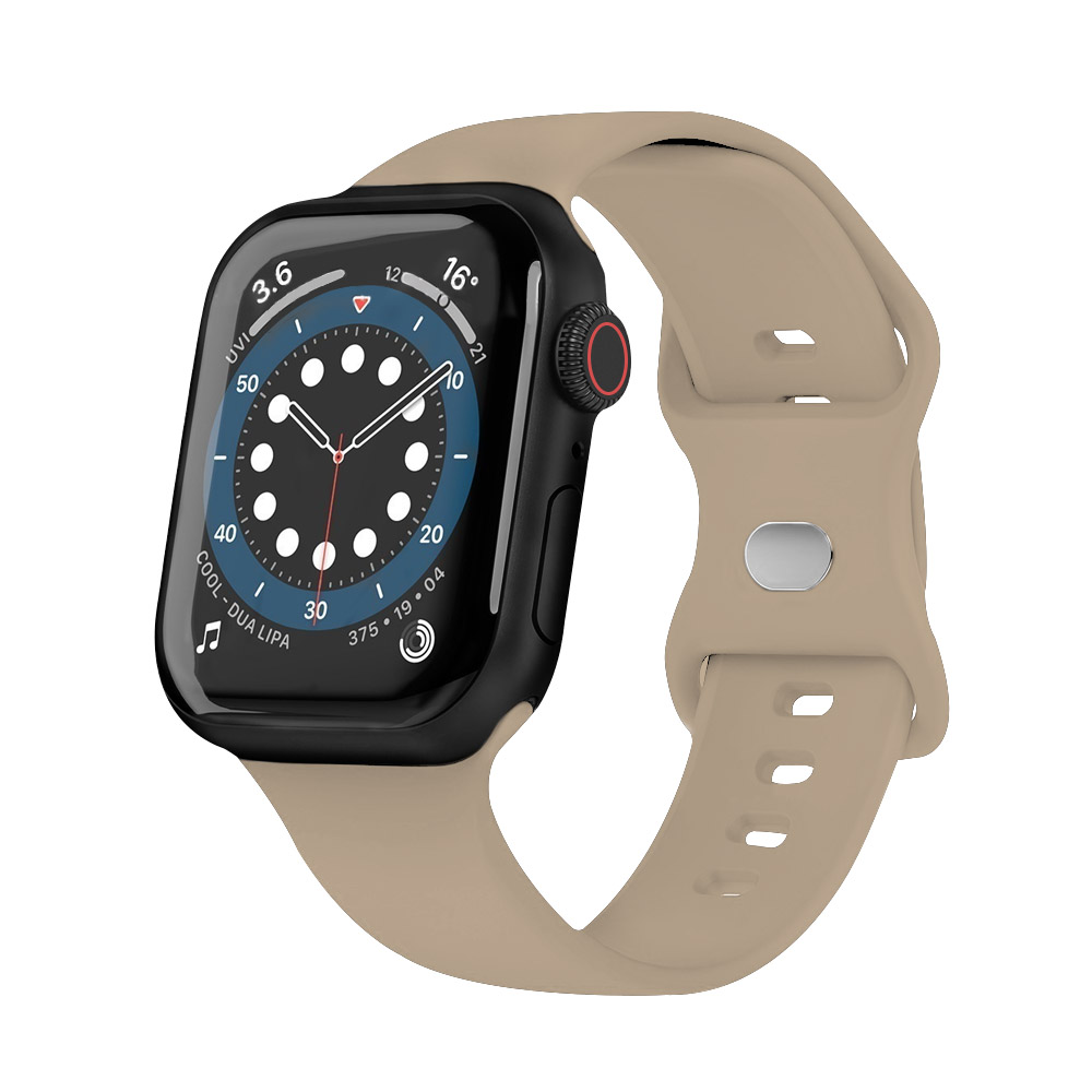 New Arrival Solid Color Silicone Eight-character Buckle Strap iWatch Strap Various Colors Available