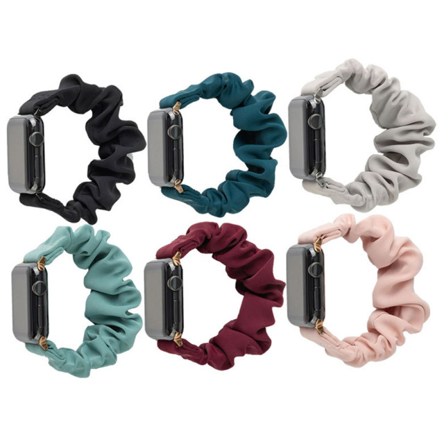 New Arrival Scrunchoe Strap iWatch Strap Various Colors Available Quick Release Scrunchie Strap Stretchy Cute Elastic Replacement Fabric Band