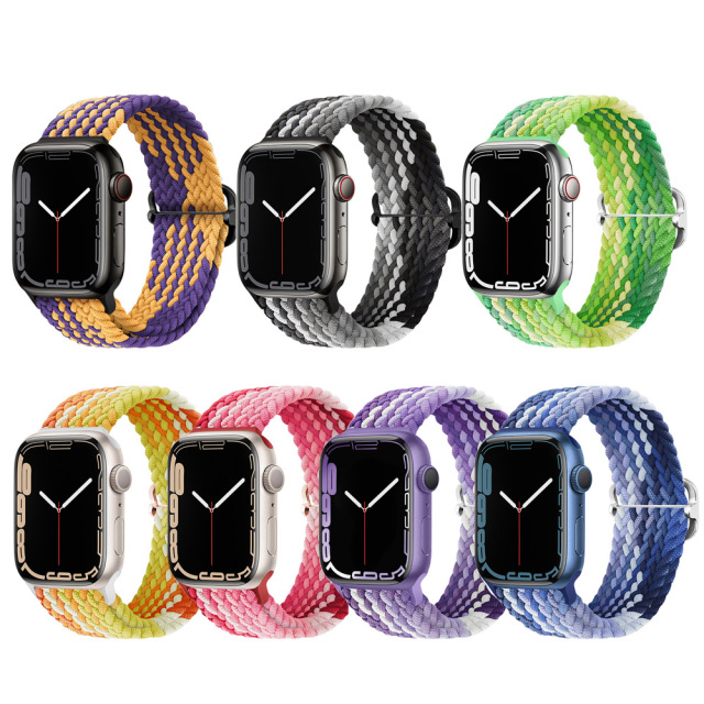 New Arrival Colorful Woven Strap Nylon Bradied Strap Replacement Watch Band Nylon iWatch Strap