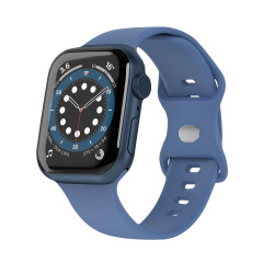 New Arrival Solid Color Silicone Eight-character Buckle Strap iWatch Strap Various Colors Available
