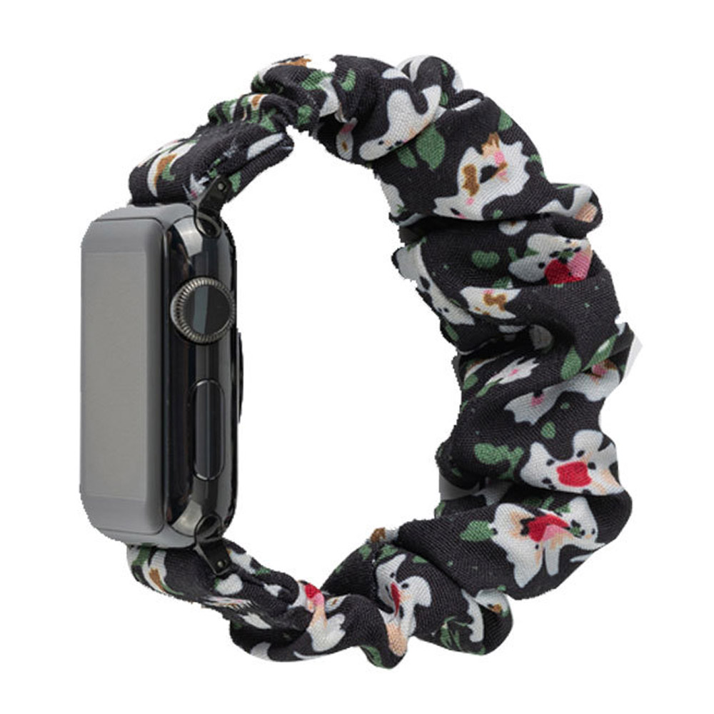 New Arrival Scrunchoe Strap iWatch Strap Various Colors Available Quick Release Scrunchie Strap Stretchy Cute Elastic Replacement Fabric Band
