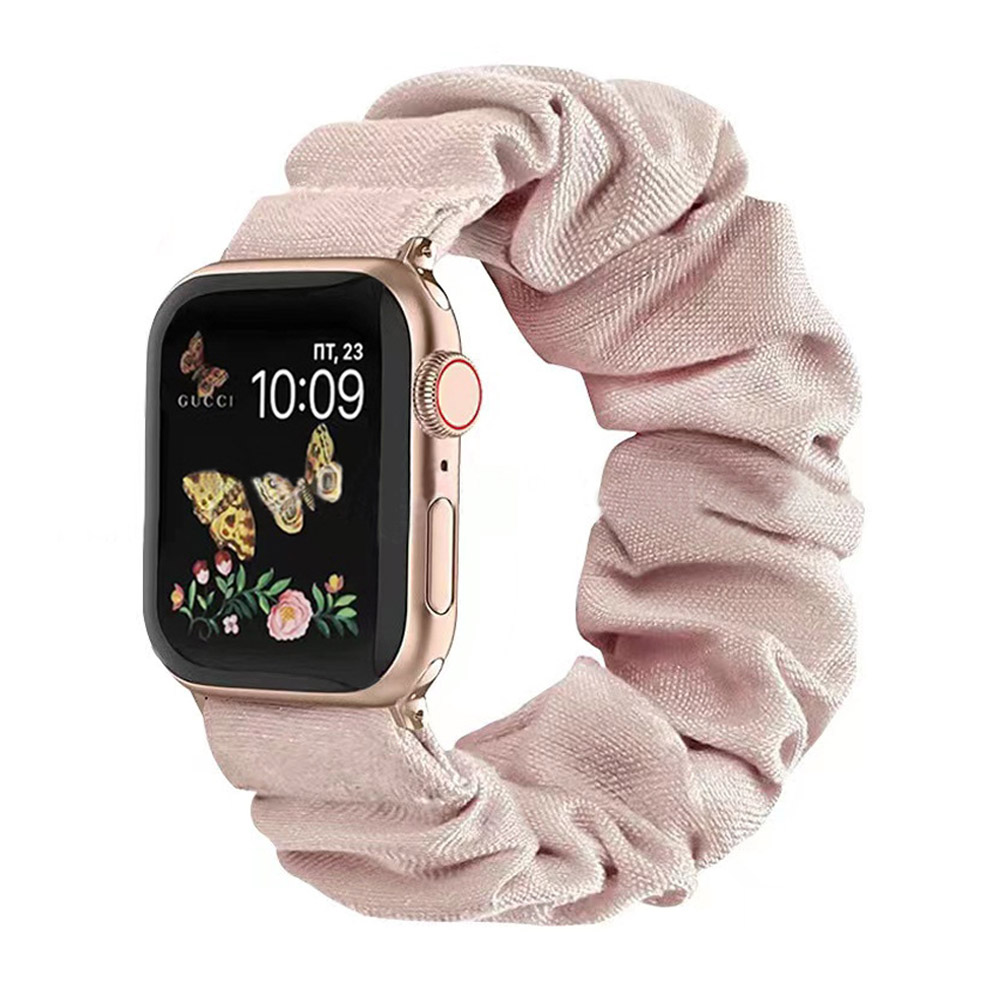 New Arrival Scrunchoe Strap iWatch Strap Various Colors Available Quick Release Scrunchie Strap Stretchy Cute Elastic Replacement Fabric Band