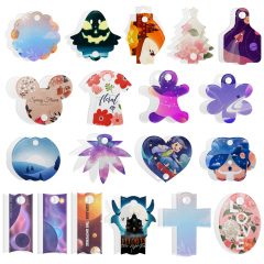 Sublimation 40oz Car Cup Lip Decorative Sheet  Acrylic Cup Top Decoration 19 Shapes Available