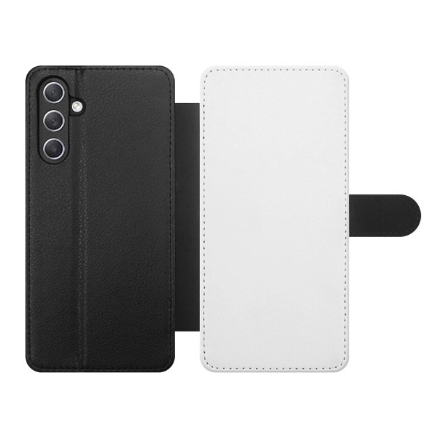 Sublimation Blank PU Leather Flip Phone Case Wallet TPU Inside with Card Holder and Stand for Samsung M55 5G