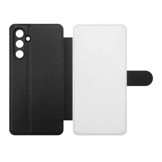 Sublimation Blank PU Leather Flip Phone Case Wallet TPU Inside with Card Holder and Stand for Samsung M55 5G