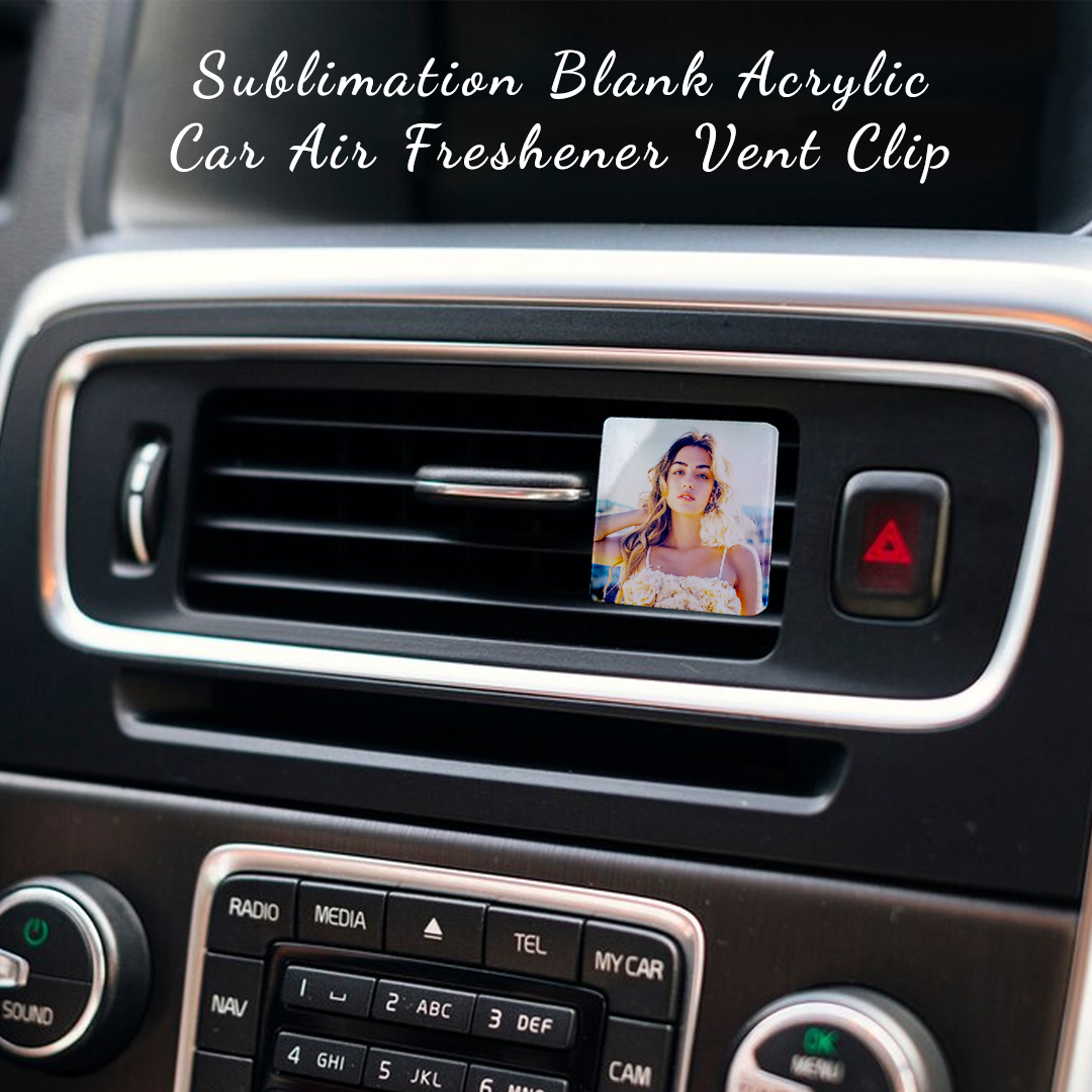 Sublimation Acrylic Car Air Outlet Aromatherapy Diffusers for Home Car Air Plastic Clip Air Conditioner Tire