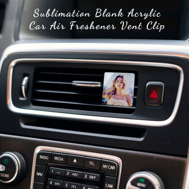 Sublimation Acrylic Car Air Outlet Aromatherapy Diffusers for Home Car Air Plastic Clip Air Conditioner Tire
