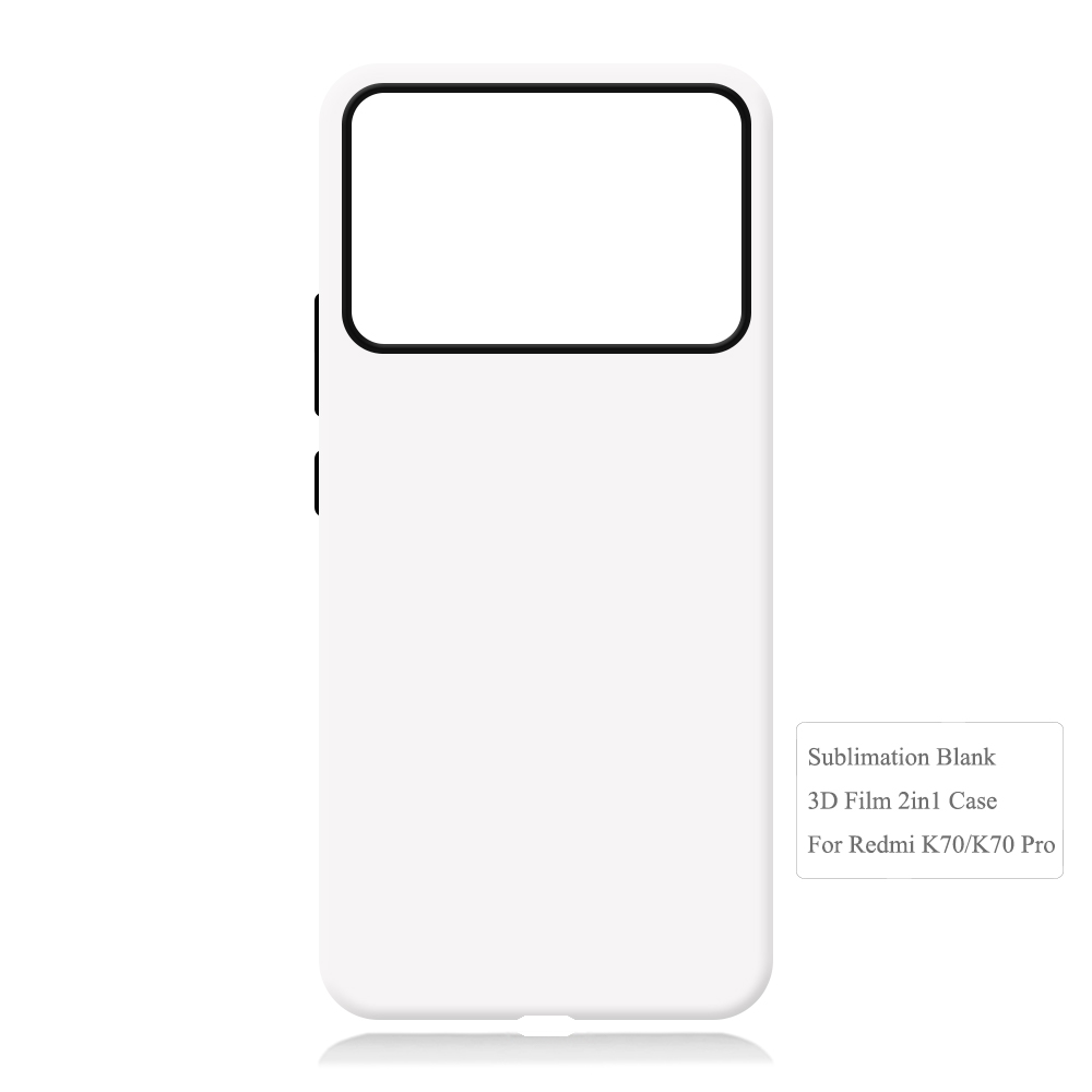 New Arrival 3D 2in1 Film Case Sublimation Cover Customized DIY Cell Phone Case for Redmi K30,K40,K50,K60,K70/K70 Pro,Redmi K70E