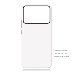 New Arrival 3D 2in1 Film case Sublimation cover customized DIY Cell Phone case for Redmi K70/K70 Pro,Redmi K70E