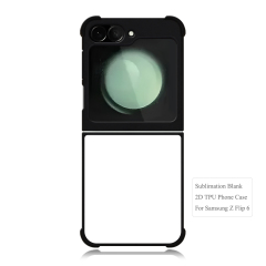 For Samsung Galaxy Z Flip 6 Sublimation Blank 2D TPU Phone Case Four Corner Anti-Drop DIY Phone Shell With Aluminum Insert