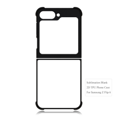 For Samsung Galaxy Z Flip 6 Sublimation Blank 2D TPU Phone Case Four Corner Anti-Drop DIY Phone Shell With Aluminum Insert