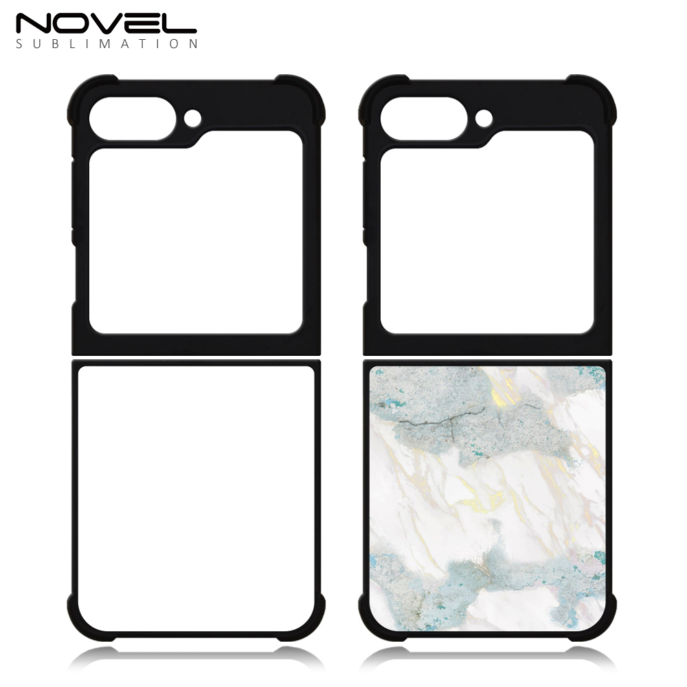 For Samsung Galaxy Z Flip Series,Z Flip 7 Sublimation Blank 2D TPU Phone Case Four Corner Anti-Drop DIY Phone Shell With Aluminum Insert