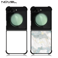 For Samsung Galaxy Z Flip 6 Sublimation Blank 2D TPU Phone Case Four Corner Anti-Drop DIY Phone Shell With Aluminum Insert