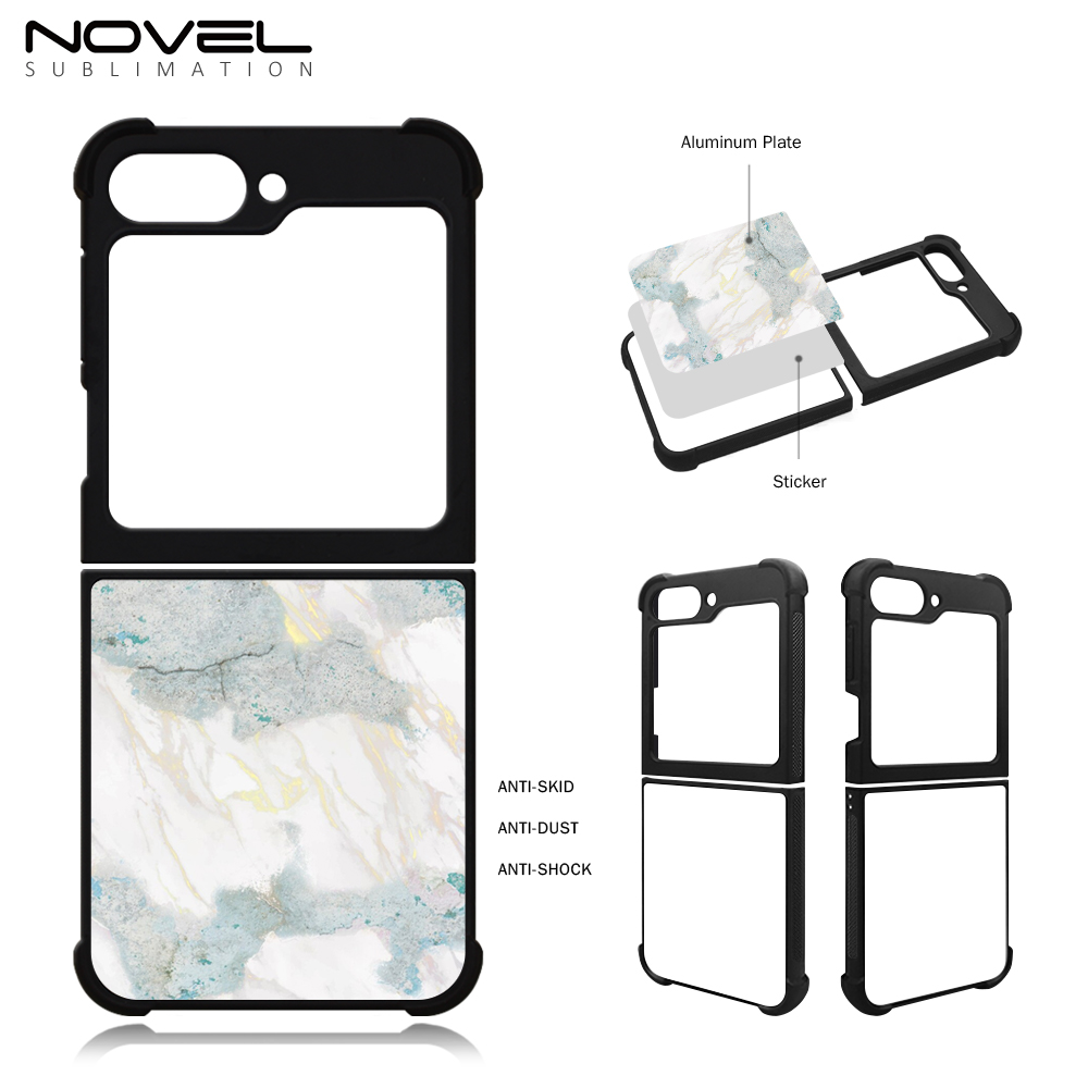 For Samsung Galaxy Z Flip Series,Z Flip 7 Sublimation Blank 2D TPU Phone Case Four Corner Anti-Drop DIY Phone Shell With Aluminum Insert