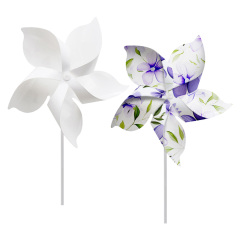 New Arrival Sublimation PET Windmill Heat Transfer DIY Pinwheels Double Sided Blank Pinwheels for Garden Patio Lawn Picnic Party Decoration