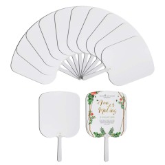 New Arrival Sublimation PET Hand Fans Double-Sided Blank Handheld Fans DIY Craft Fan for Home Wedding Decoration